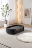 Scandinavian style Elevated Dog Bed Pet Sofa With Solid Wood legs and Black Bent Wood Back, Cashmere Cushion,Large Size