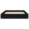 Dog Bed Black 28.1"x21.3"x3.5" Solid Wood Pine