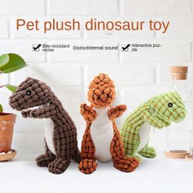 Pet dog plush toys bite resistant teeth grinding vocal toys teeth cleaning absorbing odor dog toys vocal screaming toys (Color: Coffee)